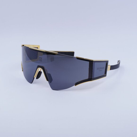 🕶️ New Balmain FLECHE BPS-138A Sunglasses - Gold/Black Enamel/Matte Black Frame